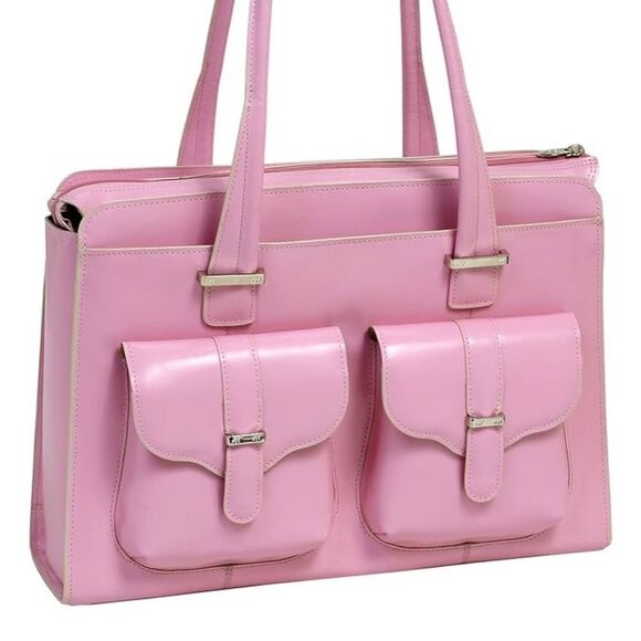 McKlein, W Series, Alexis, Top Grain Cowhide Leather, 14" Laptop Briefcase, - Picture 2 of 8